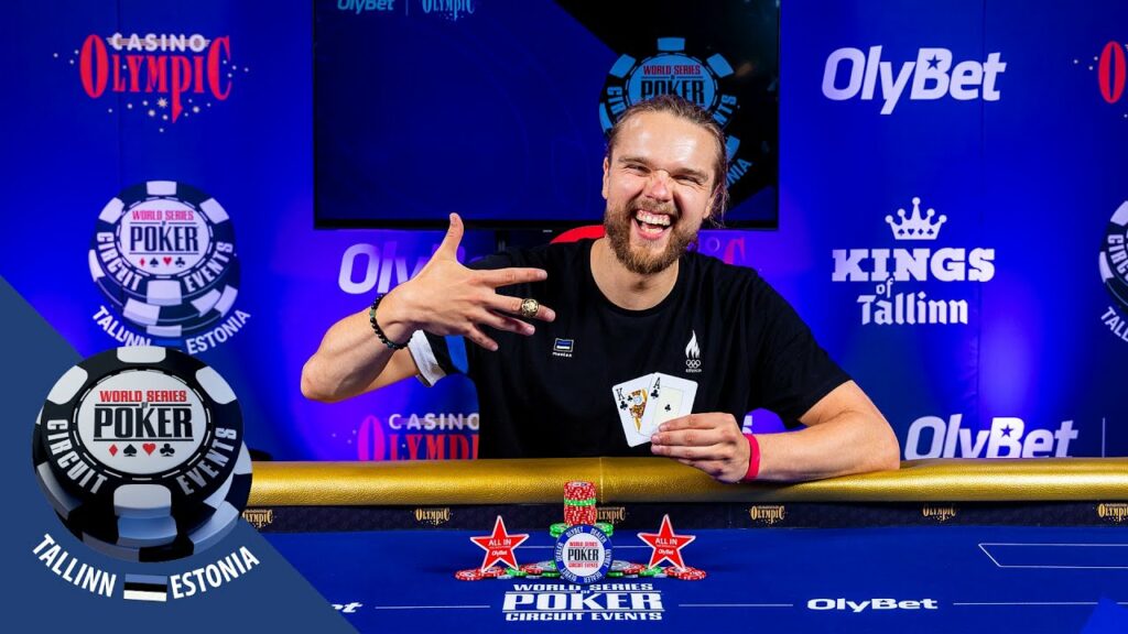 Ranno Sootla won the €660 Mystery Bounty during the 2023 WSOP Circuit Tallinn. Photo: Elena Kask