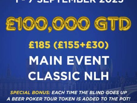 The Beer Poker Tour Returns to Genting Casino Stratford in September