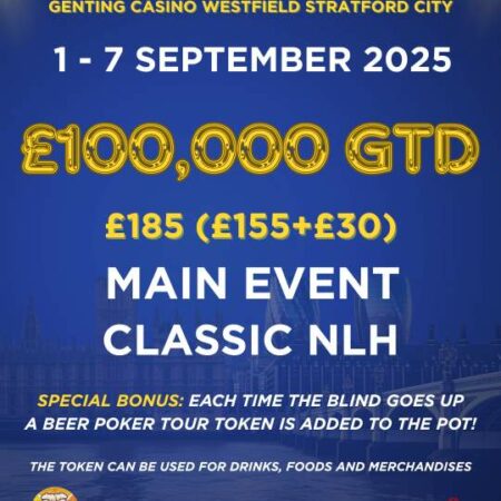 The Beer Poker Tour Returns to Genting Casino Stratford in September