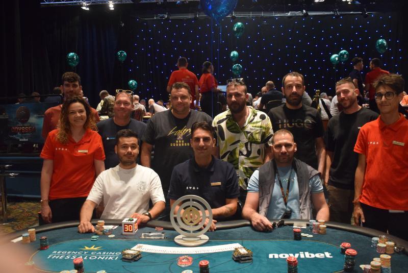 The final table of the €250 PKO. Photo: Pokerland