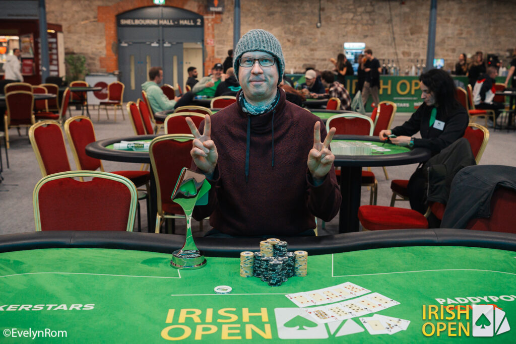 Riku Koivurinne took his second straight Open-face Chinese title, as he won the €350 Event during the 2025 Irish Poker Open as well. Photo: Evelyn Rom/Irish Poker Open