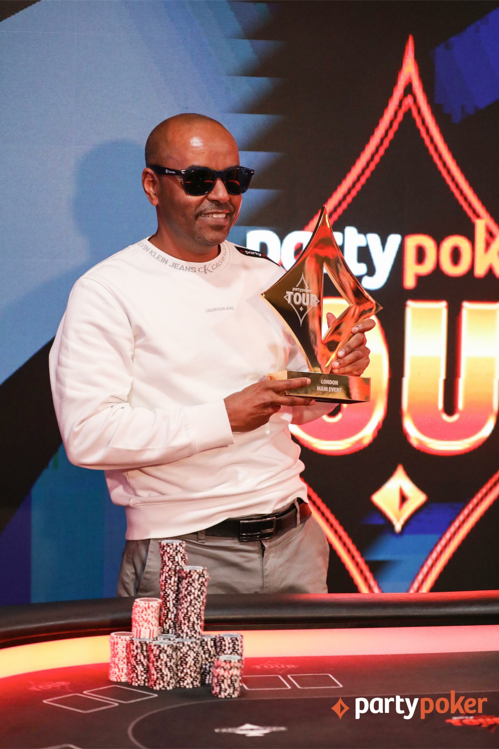 Getnet Kassa, winner of the 2025 PartyPoker Tour London Main Event.
