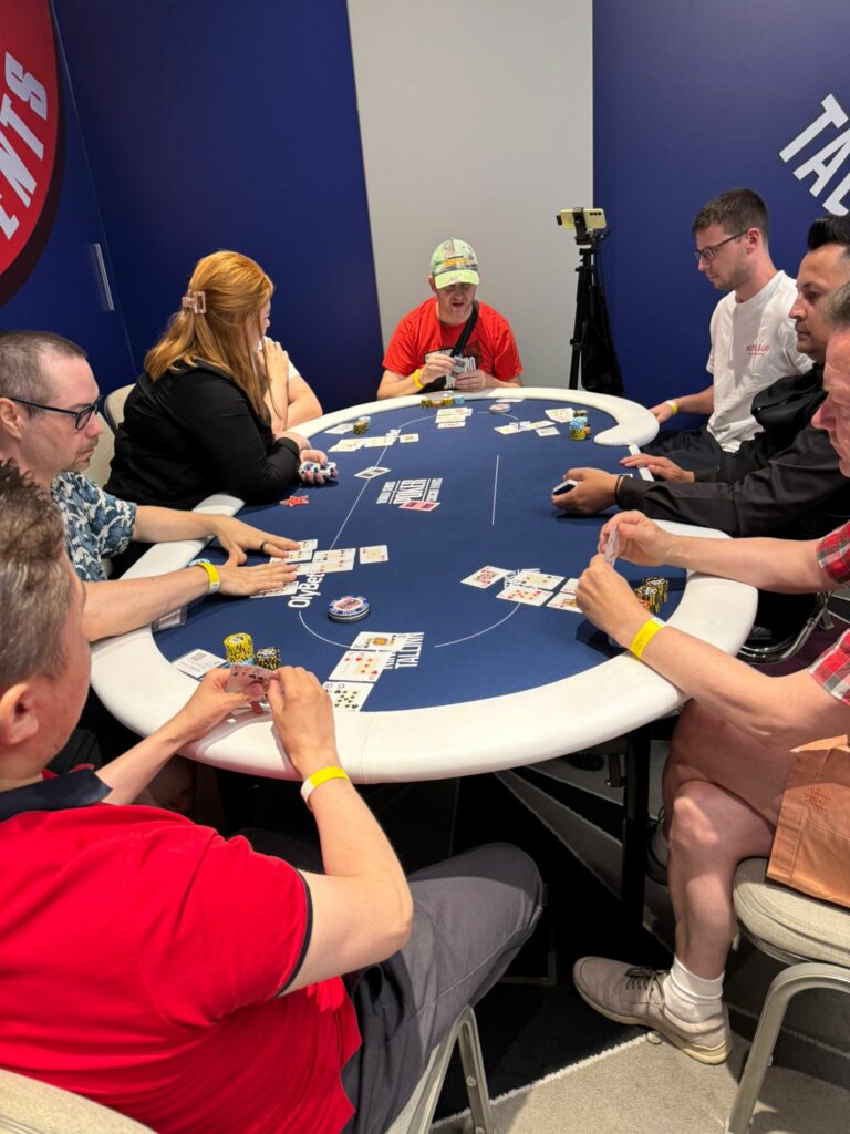 Scott Kenyon and other players enjoying the €350 Open-face Chinese. Photo: Jason Glatzer