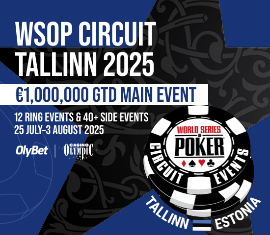 The 2025 WSOPC Tallinn will be played July 25-August 3 at the Hilton Tallinn Park Hotel & Olympic Park Casino.