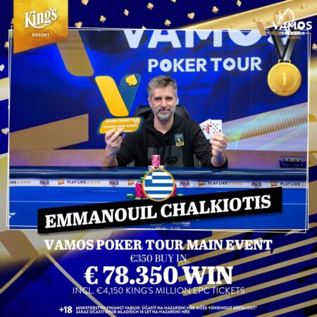 Chalkiotis Wins the Vamos Poker Tour Main Event at King’s Resort