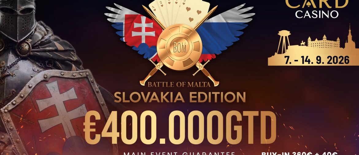 Battle of Malta Makes Its Slovakia Debut at Card Casino Šamorín