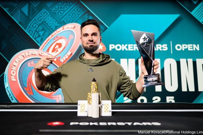 Adrian State, winner of PokerStars Open Campione, 2025