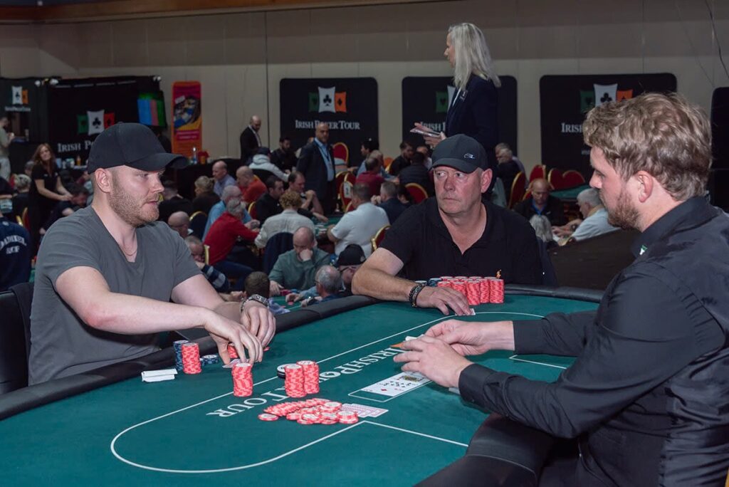 Samuel Petteri Saariaho and Tommy O'Rourke, photo by Jerry Fitzgerald, courtesy of Irish Poker Tour