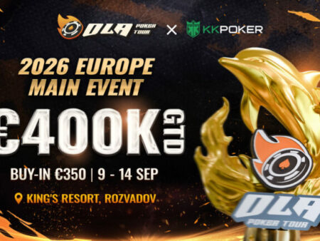 OLA Poker Tour Rozvadov 2026 Boasts €400K Main Event with $3 KKPoker Satellites