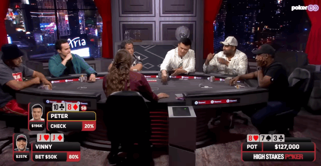Bad preflop play has put Peter in tough postflop decisions