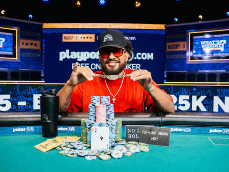 2025 WSOP: Lou Garza Wins Second Bracelet in $25k High Roller PLO/NLH