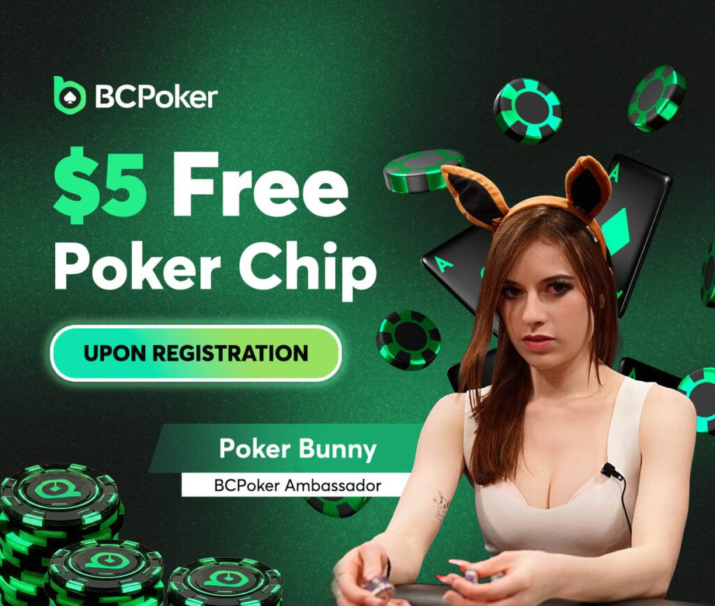BCPoker Get $5 Free Poker Bunny