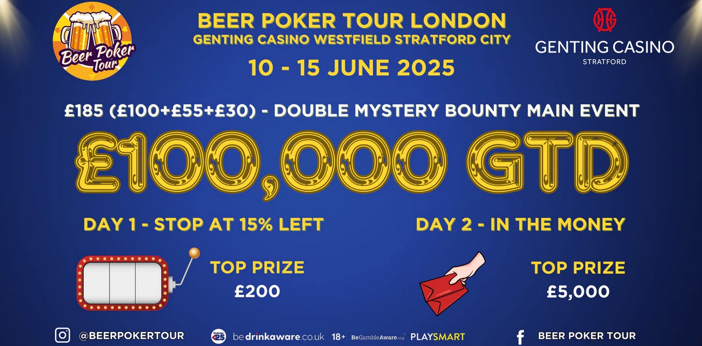 2025 Beer Poker Tour London Genting Casino Stratford