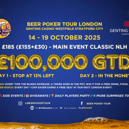 Beer Poker Tour Returns to Genting Casino Stratford for Fifth Event