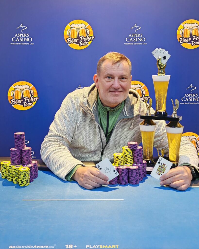 What do you think about the winner's trophy from the first Beer Poker Tour festival?