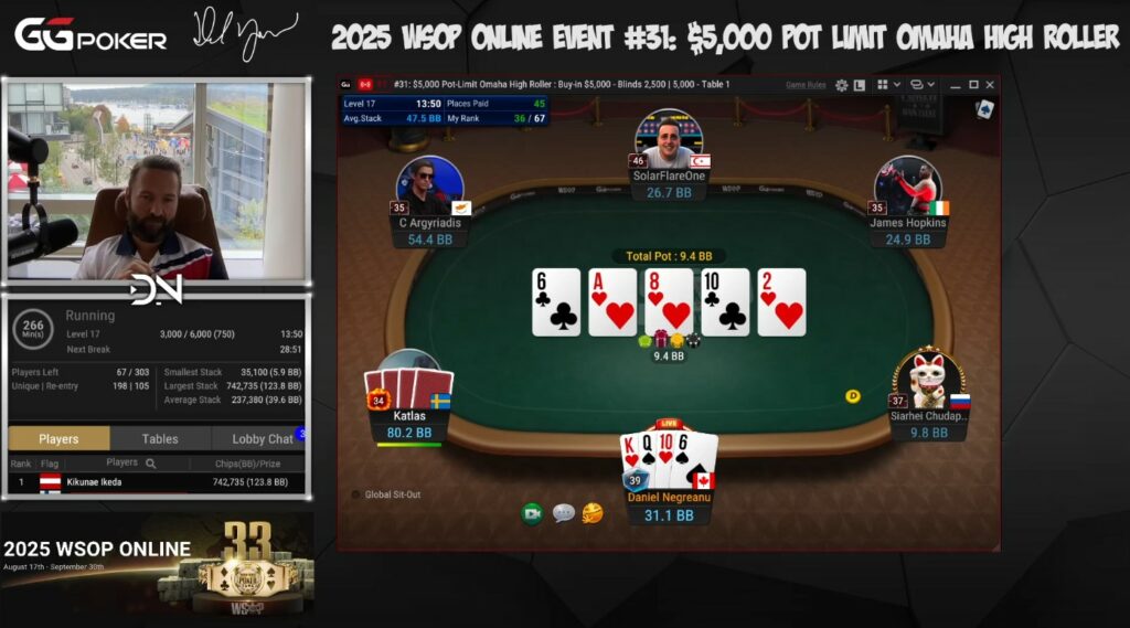 Danien Negreanu Twitch Stream WSOP Online GGPoker