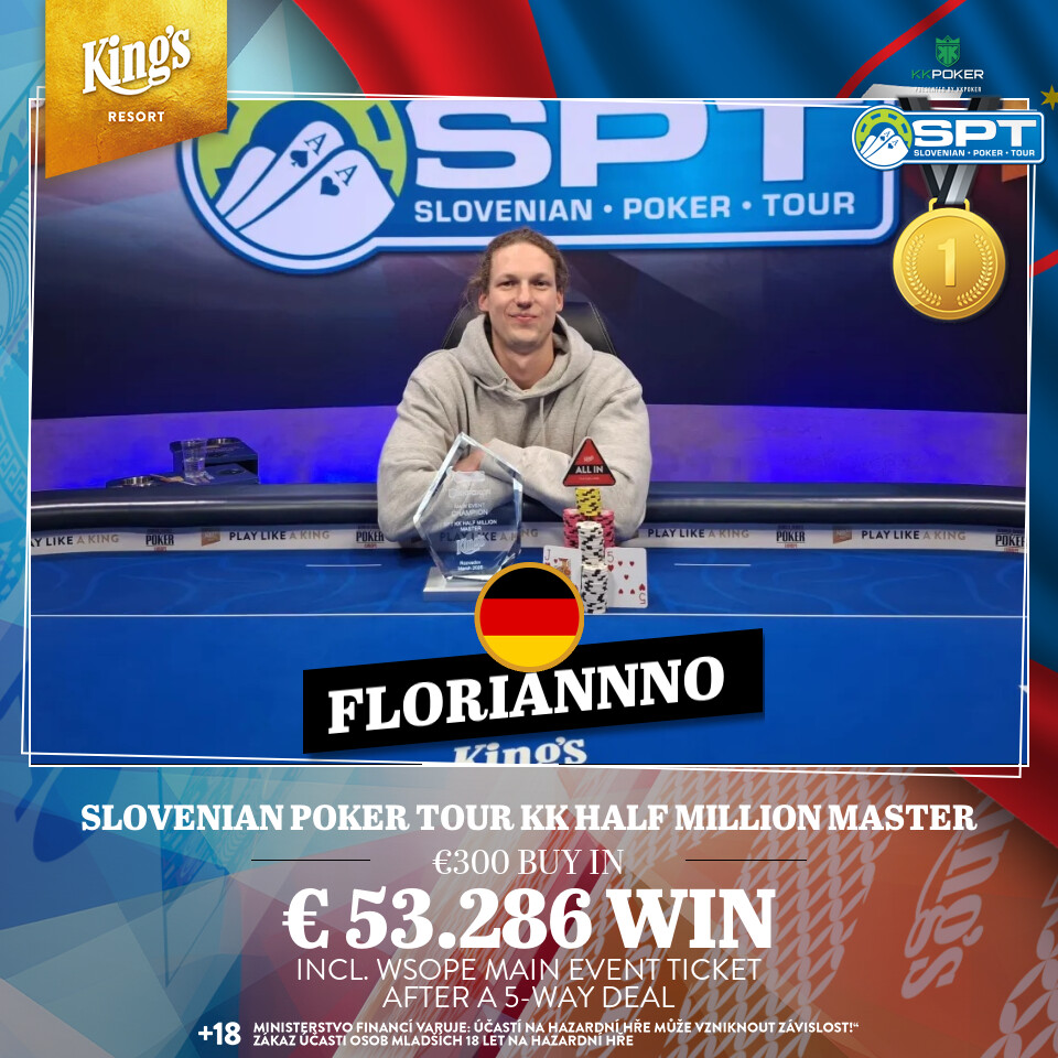 Floriannno 2025 Slovenian Poker Tour KK Half Million Master