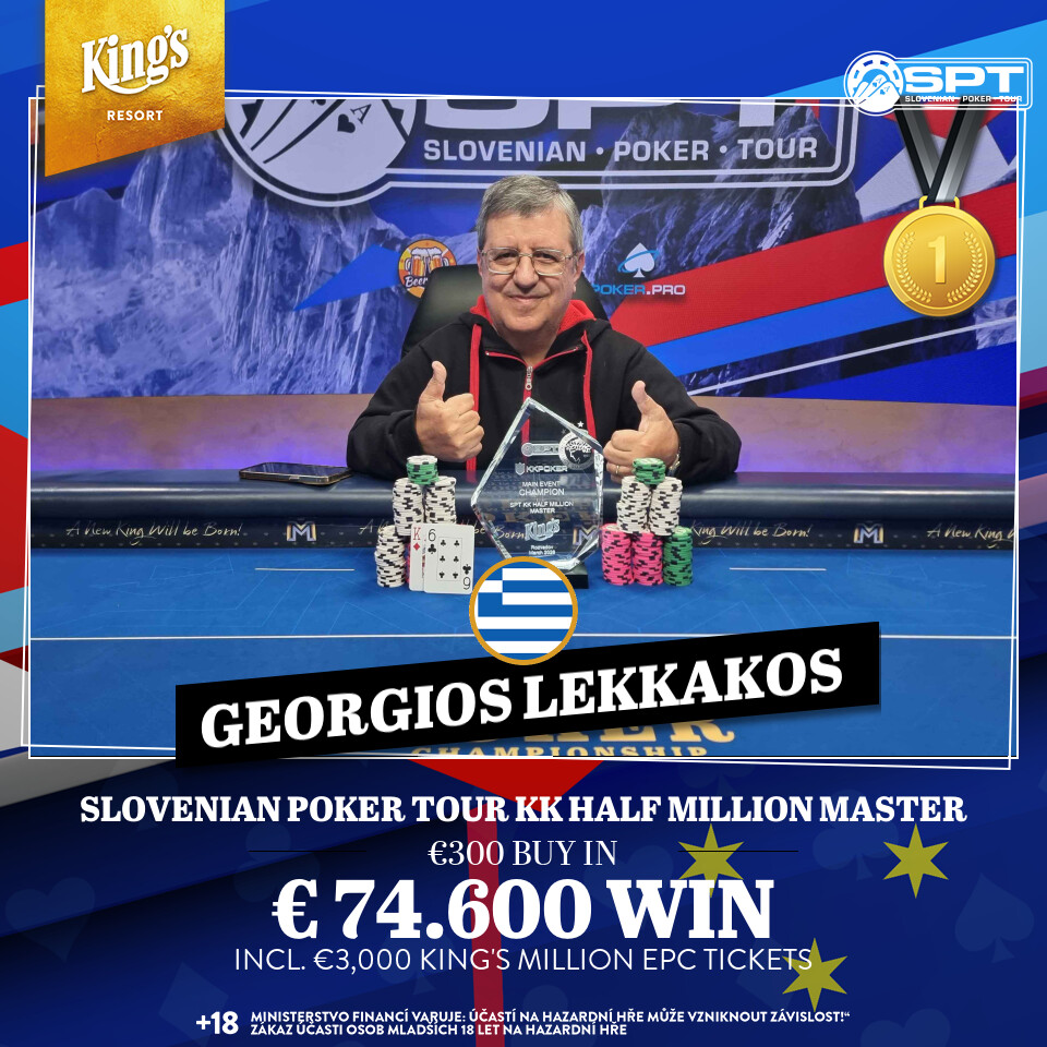 Georgios Lekkakos SPT Rozvadov Main Event Winner