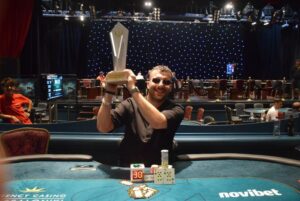 Anastasios Vardalis, winner of the €600 Main Event during the 2025 Greek Poker Odyssea. Photo: Pokerland