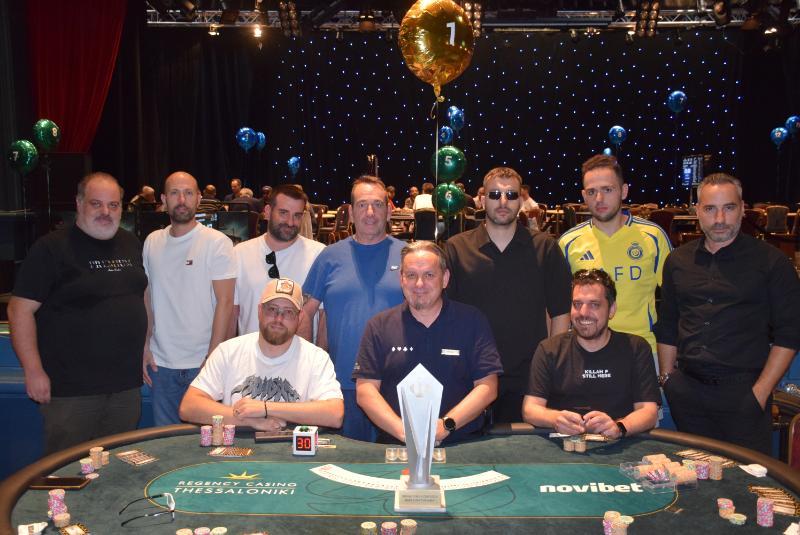 Final table of the €600 Main Event during the 2025 Greek Poker Odyssea. Photo: Pokerland