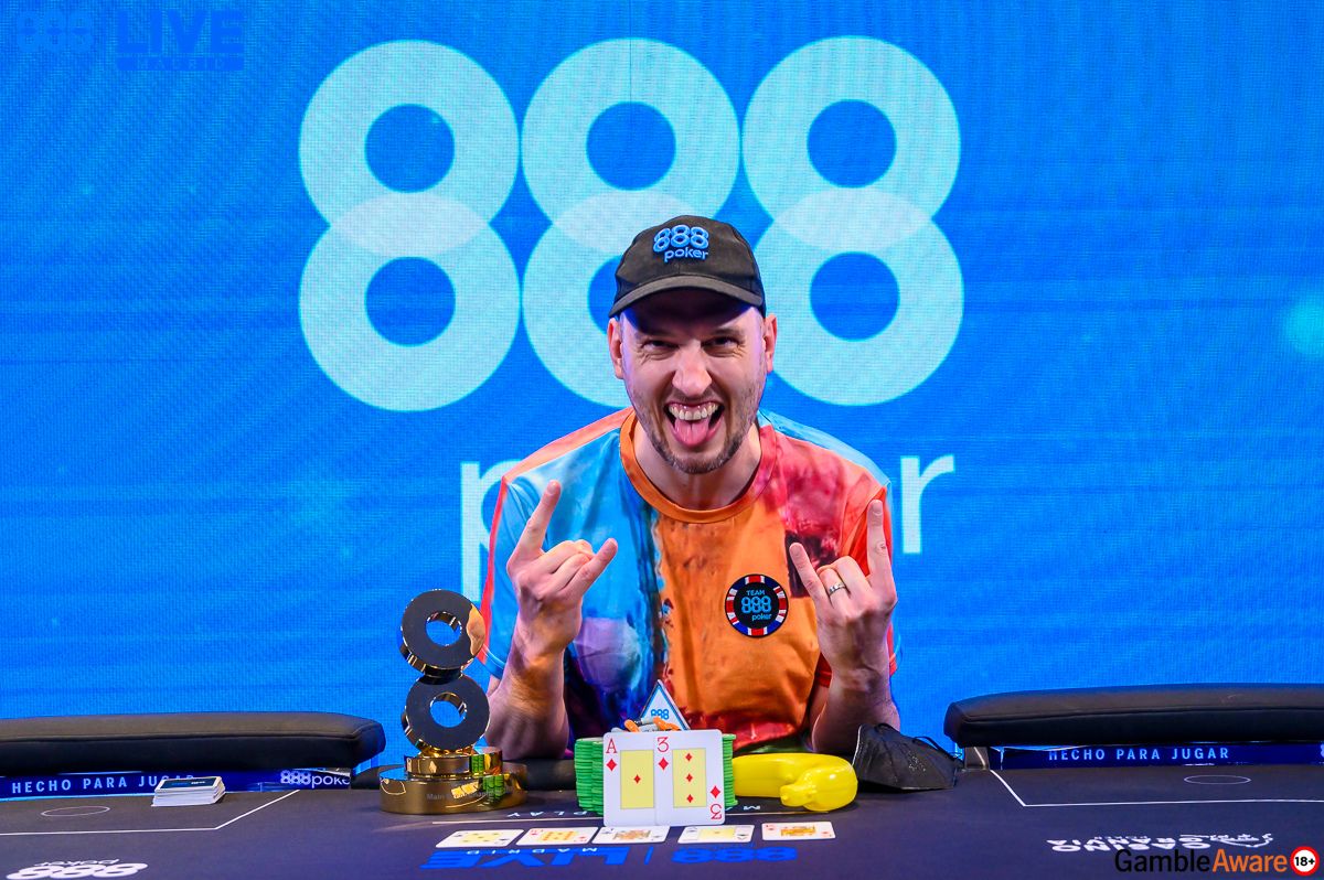 Ian Simpson won the 888poker LIVE Madrid Main Event 2025. Photo: 888poker.