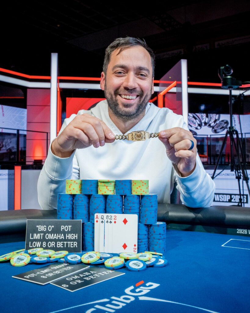 Justin Liberto 2026 WSOP Event #14: $1,500 Mixed: Pot-Limit Omaha Hi-Lo 8 or Better, Omaha Hi-Lo 8 or Better, "Big O" Bracelet Win