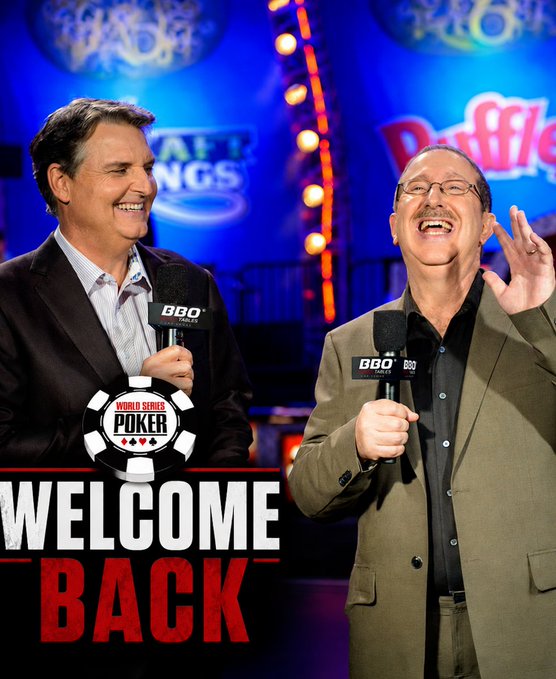 Lon Mceachern and Norman Chad 2026 WSOP Family