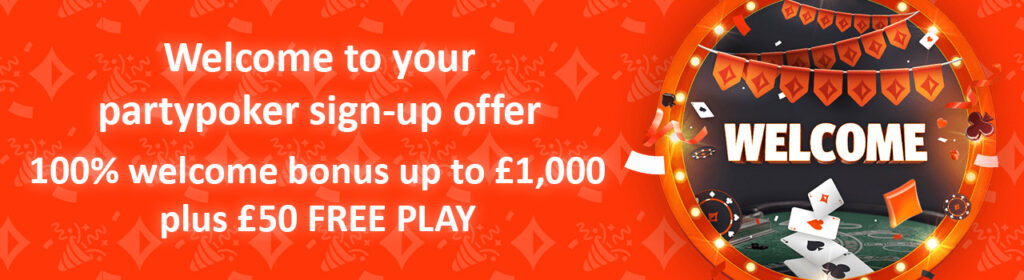 PartyPoker 2025 Welcome Bonus Banner