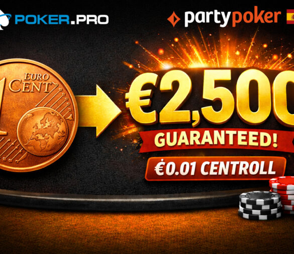 poker.pro Centroll on PartyPoker Spain this Saturday; 17x €150 Mini Main Event Tickets in the Pot