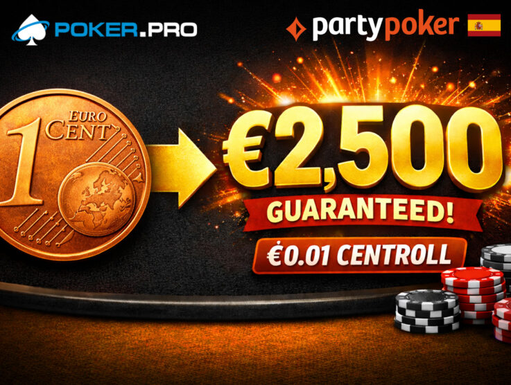 poker.pro Centroll on PartyPoker Spain this Saturday; 17x €150 Mini Main Event Tickets in the Pot