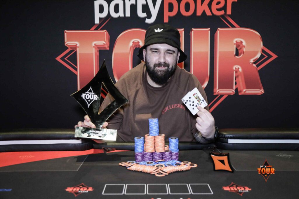 Deniz Orhan, winner of the £500 Main Event. Photo: PartyPoker