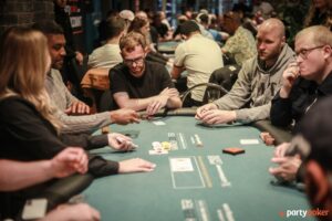 Action during Day 1a of the £150 Mini Main Event during the 2025 PartyPoker Tour Manchester. Photo: PartyPoker