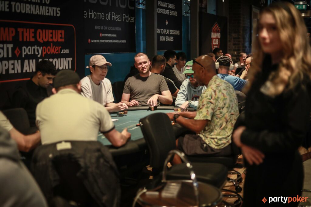 Action during Day 1a of the £150 Mini Main Event during the 2025 PartyPoker Tour Manchester. Photo: PartyPoker