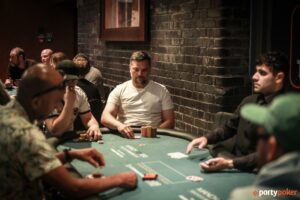 Action during Day 1a of the £150 Mini Main Event during the 2025 PartyPoker Tour Manchester. Photo: PartyPoker