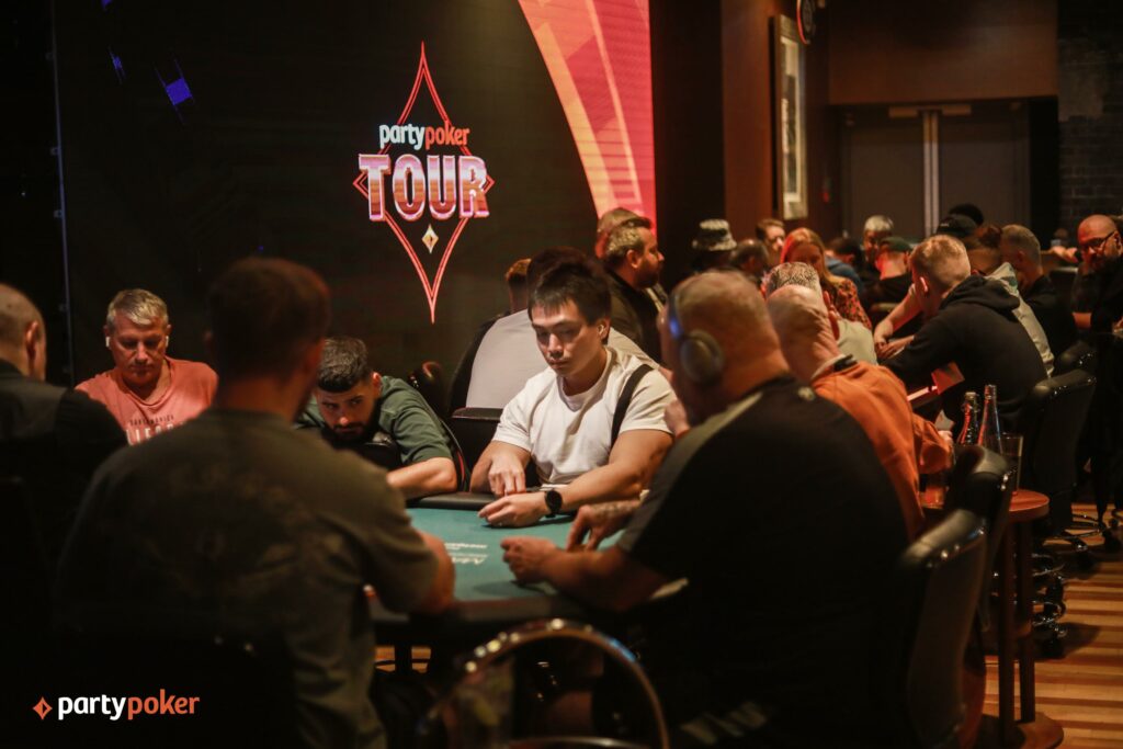 Action during Day 1a of the £150 Mini Main Event during the 2025 PartyPoker Tour Manchester. Photo: PartyPoker