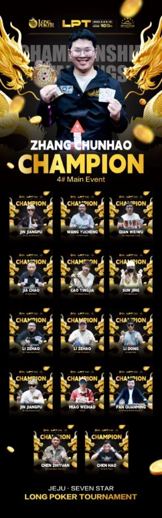 Zhang Chunhao The 2025 Long Poker Tour WInners
