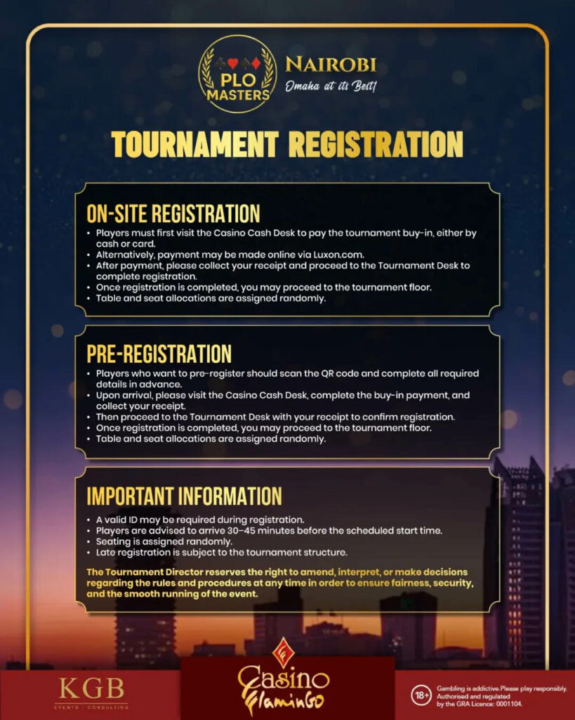 2026 PLO Masters Nairobi Tournament Registration