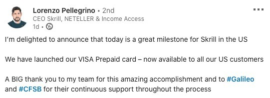 Skrill is back for US customers with its prepaid Visa card