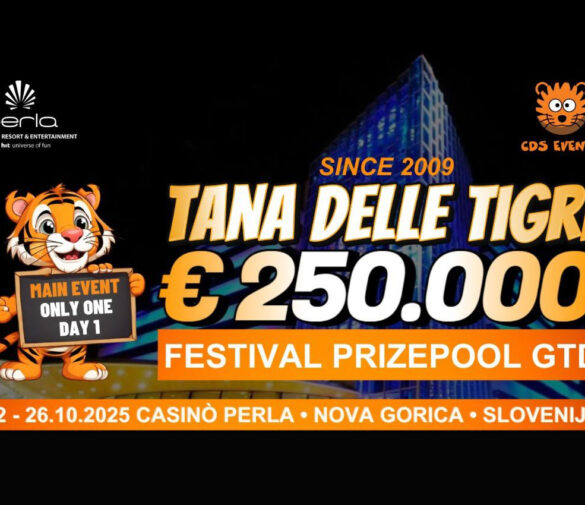 Tana delle Tigri Returns to Perla Poker Room with a €250,000 GTD