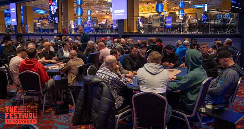 A stacked tournament room in King's Resort during The 2025 Festival Rozvadov. Photo: Mairo Toom